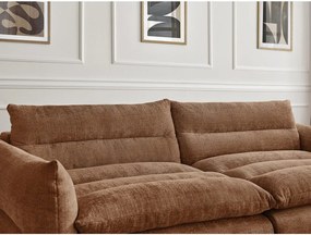 Pomarańczowa sofa z tkaniny szenilowej 276 cm Neil – Bobochic Paris