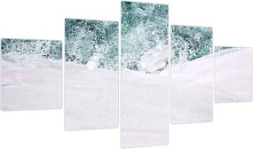 Obraz - Turkusowa abstrakcja (125x70 cm)