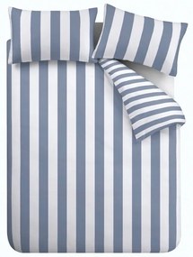 Biało-niebieska pościel dwuosobowa 230x220 cm Cove Stripe – Catherine Lansfield