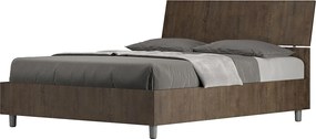 Łóżko bez stelaża 140x200 Nachylony zagłówek orzech Demas