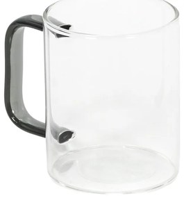 Szklany kubek z barwionym uszkiem, 200 ml