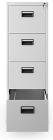 Metalowa szafa kartotekowa SARA V4, 460 x 1320 x 620 mm, szara