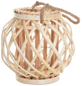Lampion LAGGE pleciony naturalny 22 cm HOMLA