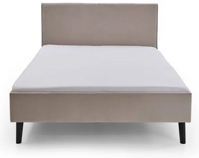 Beżowe tapicerowane łóżko dwuosobowe 140x200 cm Leira – Meise Möbel