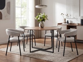 Krzesło jadalniane KATANA z czarnymi nogami, szare