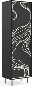 Elegancka witryna Gambia 60 cm – nowoczesna, glamour, art deco, metalowy stelaż