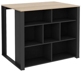 Wyspa kuchenna z 7 wnękami - Naturalny i antracytowy - OPOLE