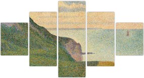 Obraz - Georges Seurat, Seascape at Port-en-Bessin, Normandy, reprodukcje (125x70 cm)