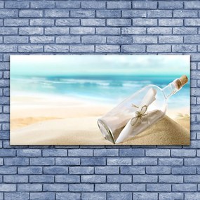 Obraz na Płótnie Plaża Butelka List Sztuka