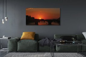 Zdjęcie na płótnie Rzeka o Złotej Godzinie