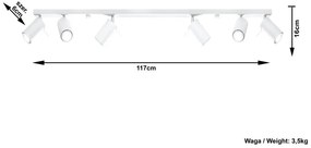 Biała lampa sufitowa Nice Lamps Etna 6L