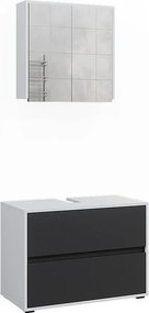Zestaw mebli łazienkowych biały/antracyt 80x40x58 maltin