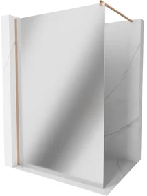 Mexen Kioto ścianka prysznicowa Walk-in 110 x 200 cm, lustro 8 mm, miedź szczotkowana - 800-110-101-65-50