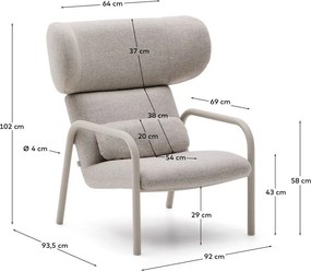 Beżowy fotel Inari – Kave Home