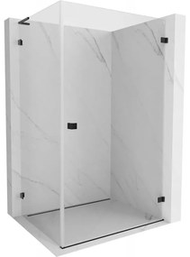 Mexen Lunar-B L kabina prysznicowa uchylna prawa 100 x 90 cm, transparent, czarna - 832L-100-090-70-00-P