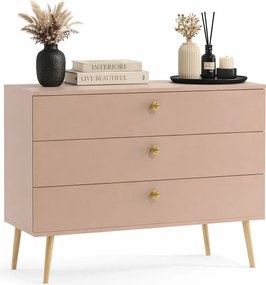 Skandynawska komoda na nóżkach macchiato F1-M08