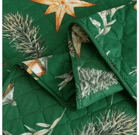 Narzuta na łóżko GREEN CHRISTMAS, zielony Rozmiar: 220 x 240 cm