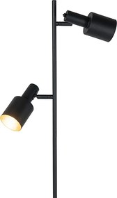 Inteligentna lampa stojąca czarna w komplecie z 2 żarówkami Wi-Fi A60 - Stijn