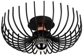 Czarna lampa sufitowa z metalowym kloszem ø 36 cm Aspendos – Opviq lights