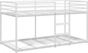 Białe minimalistyczne łóżko piętrowe 80 x 200 cm R6-N22