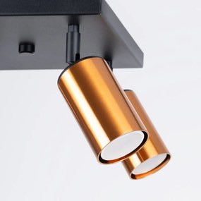 Plafon WINX 4 czarny/miedziany SOLLUX  LIGHTING