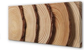 Obraz drukowany na płótnie Plastry Drewna Na Ścianę