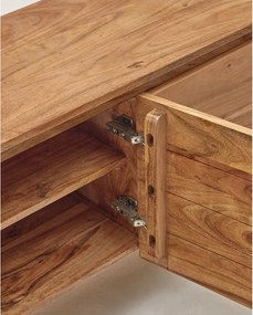 Szafka pod TV z litego drewna akacjowego w naturalnym kolorze 150x58x40 cm Uxue – Kave Home