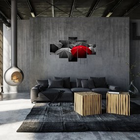 Obraz otwartych parasoli (125x70 cm)