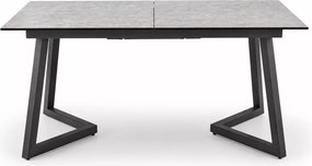 Stół Tiago rozkładany 160–210 cm – prostokątny szklany blat MDF, stal nierdzewna, nowoczesny design do jadalni i salonu