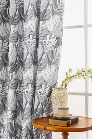 Designerska zasłona FLOCUS 140x270 cm, wzorzysta Zawieszanie: Taśma z wiązaniami