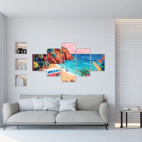 Obraz - Karawan nad oceanem (125x70 cm)