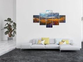 Obraz - Malowany górski krajobraz II. (125x70 cm)
