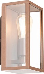 Industrialna lampa ścienna brązowa rdza 26 cm IP44 - Charlois