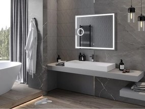 Mexen Onyx lustro łazienkowe podświetlane z lusterkiem kosmetycznym 100 x 80 cm, LED 6000K, antypara - 9813-100-080-611-00