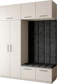 Masseno Garderoba REMA 180/240/60 cm Nowoczesna Szafa do Przedpokoju Kaszmir