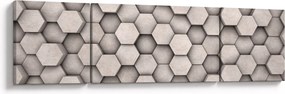 Obraz - Sześciokąty w betonie (170x50 cm)