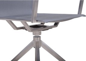 Szare metalowe krzesło ogrodowe Salida – Garden Pleasure