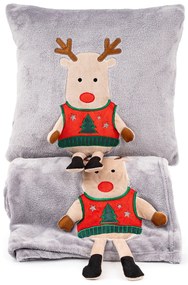 4Home Świąteczna poszewka na poduszkę Xmas Reindeer, 40 x 40 cm