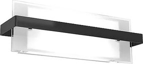 Kinkiet Toplight Cross 2-punktowy z gniazdem E27, czarno-biała rama, nowoczesny design 44x12x15cm