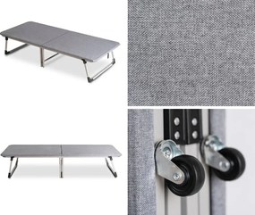 Składane łóżko polowe Veritas - leżanka na ogród, taras, camping, szara