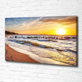 Foto obraz na płótnie Zachód słońca plaża