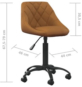 Brązowy fotel obrotowy do biura  B8-E39