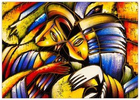 Obraz - Obraz olejny, kochankowie (70x50 cm)
