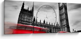 Obraz - Houses of Parliament w Londynie (z zegarem) (90x30 cm)