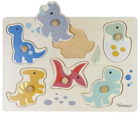Drewniane puzzle (liczba elementów 6) Dinosaurs – Kindsgut