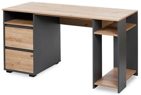 Biurko młodzieżowe DALIA 138cm antracyt/dąb LITTLE SKY