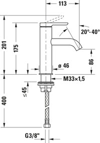 Duravit C.1 Einhebel-Waschtischmischer M