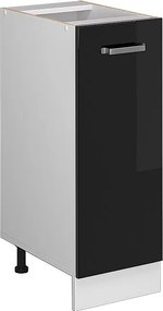 Szafka apteczna czarny wysoki połysk 30x46x81.6 r-line