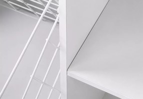 Szafka łazienkowa Dahi II 60 cm biały mat – słupek łazienkowy z koszem na pranie i półkami do łazienki