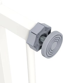 PawHut Bramka Ochronna dla Psów, Bramka Zabezpieczająca dla Zwierząt, Metal, Plastik, 74-80 cm, Biały